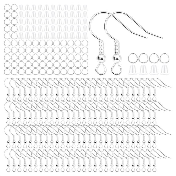 para Aretes HipoalergéNicos, Alambres para Aretes, Kit de 600 Piezas para Hacer Aretes con Cierres y Anillas de Salto, A