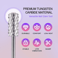 thumbnail image 7 of USA PANA Professional 3/32" Shank Size - Crystal Top Large Barrel Carbide Bit - Nail Drill Bit for Dremel Machine (3X Coarse, Silver), 7 of 7