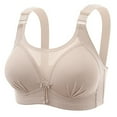 thumbnail image 1 of PEASKJP Push up Bras for Women Full Coverage Lace Plus Size Compression Unlined Bras with Underwire, Gray 44/100, 1 of 2