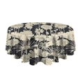 thumbnail image 5 of Pioneer Flower Floral Print Pattern Round Tablecloth 60"x60",Wrinkle Wipeable Table Cloth for Kitchen Dining Room Picnic Patio Party, 5 of 6
