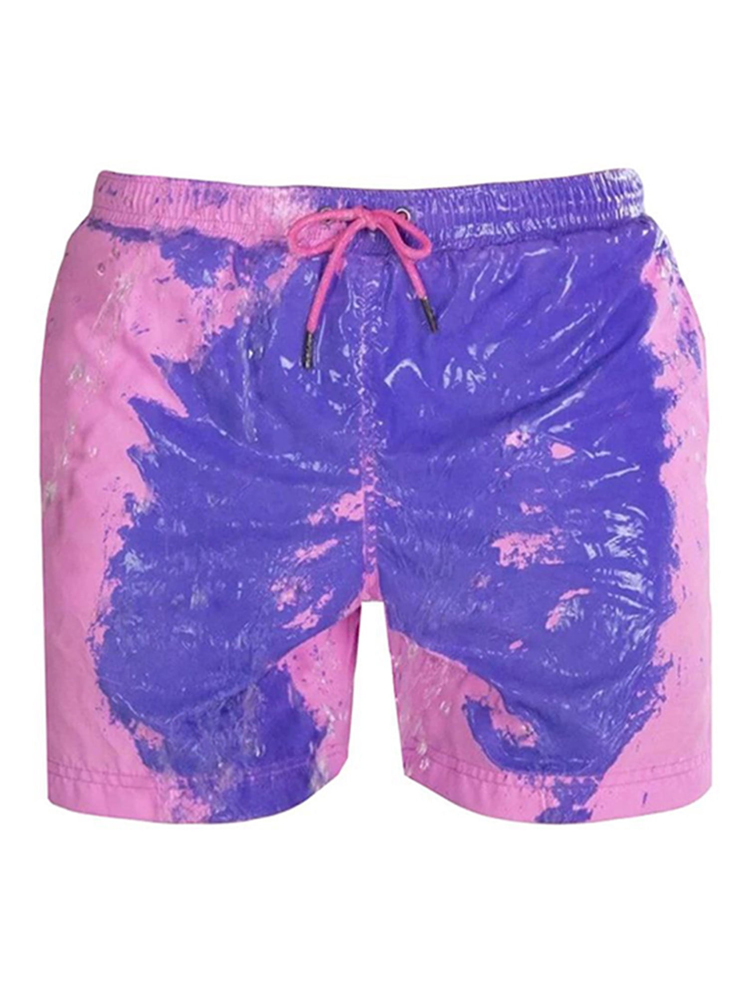 WIHVE Mens Beach Swim Trunks Black Background with Poppy Flowers Boxer Swimsuit Underwear Board Shorts with Pocket 