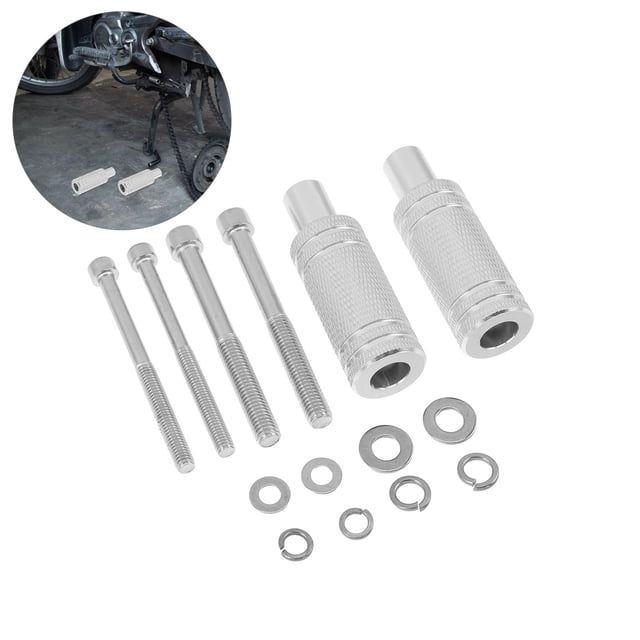 RUNROTOO 1Jgo Soporte Para Barra De Luz Y Faro Auxiliar De Motocicleta En Plata