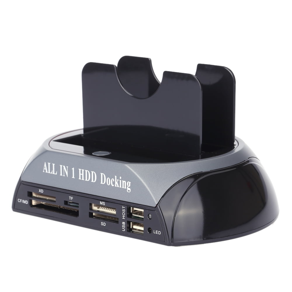 2.5" 3.5"IDE SATA Dual HDD Drive Base Clone Holder Dock Docking Station 