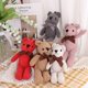thumbnail image 2 of Cute 15cm Bear Stuffed Animals Plush Toys Baby Cute Dress Key Pendant Dolls Gifts Birthday Wedding Party Decor, 2 of 5