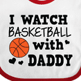 thumbnail image 4 of Inktastic I Watch Basketball with Daddy Boys Baby Bib, 4 of 4