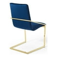 thumbnail image 4 of Modway Pitch 20.5" Velvet and Stainless Steel Dining Armchair in Gold/Navy, 4 of 7