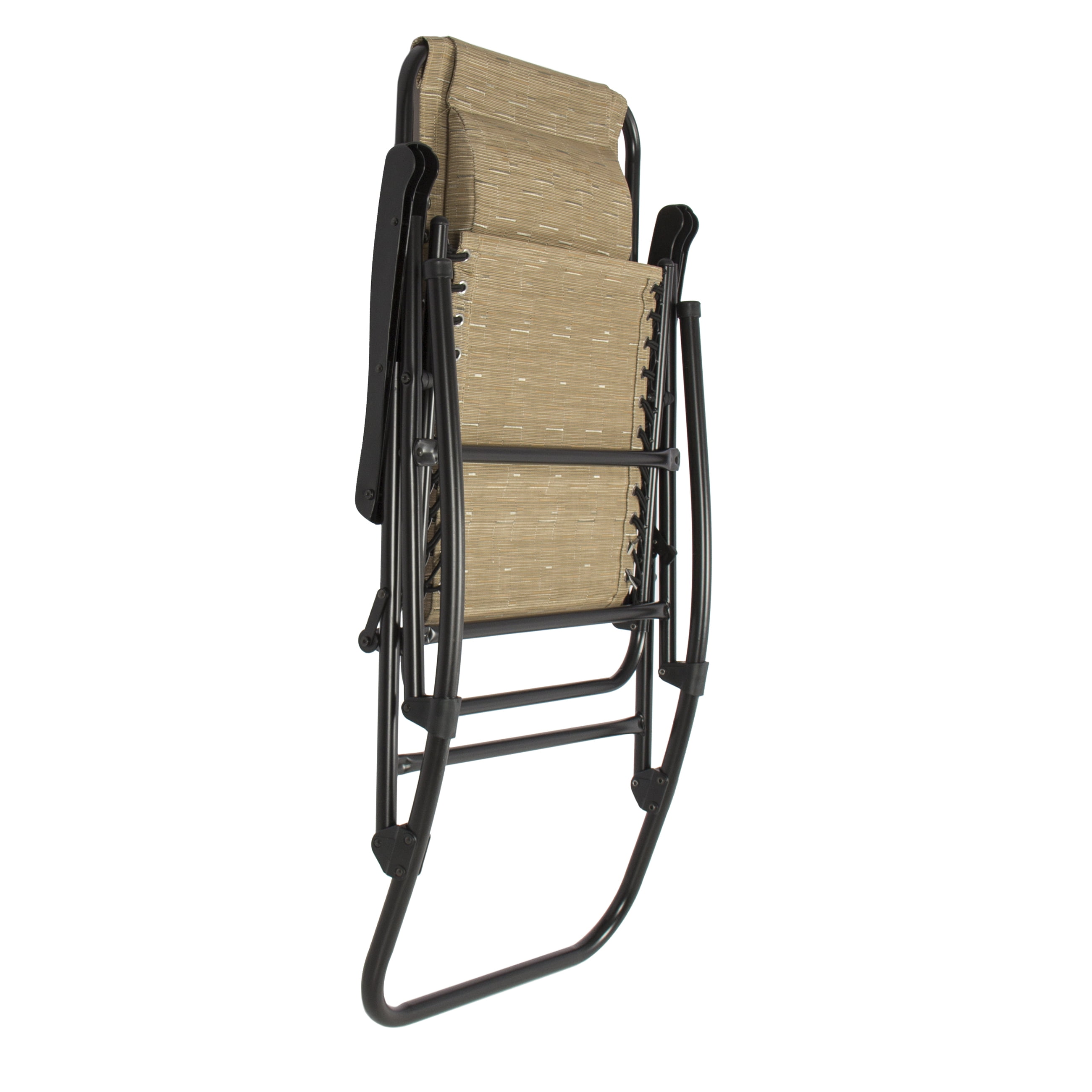 Folding Rocking Chair Foldable Rocker Outdoor Patio Furniture Beige Folding Rocking Chair Foldable Rocker Outdoor Patio Furniture Beige