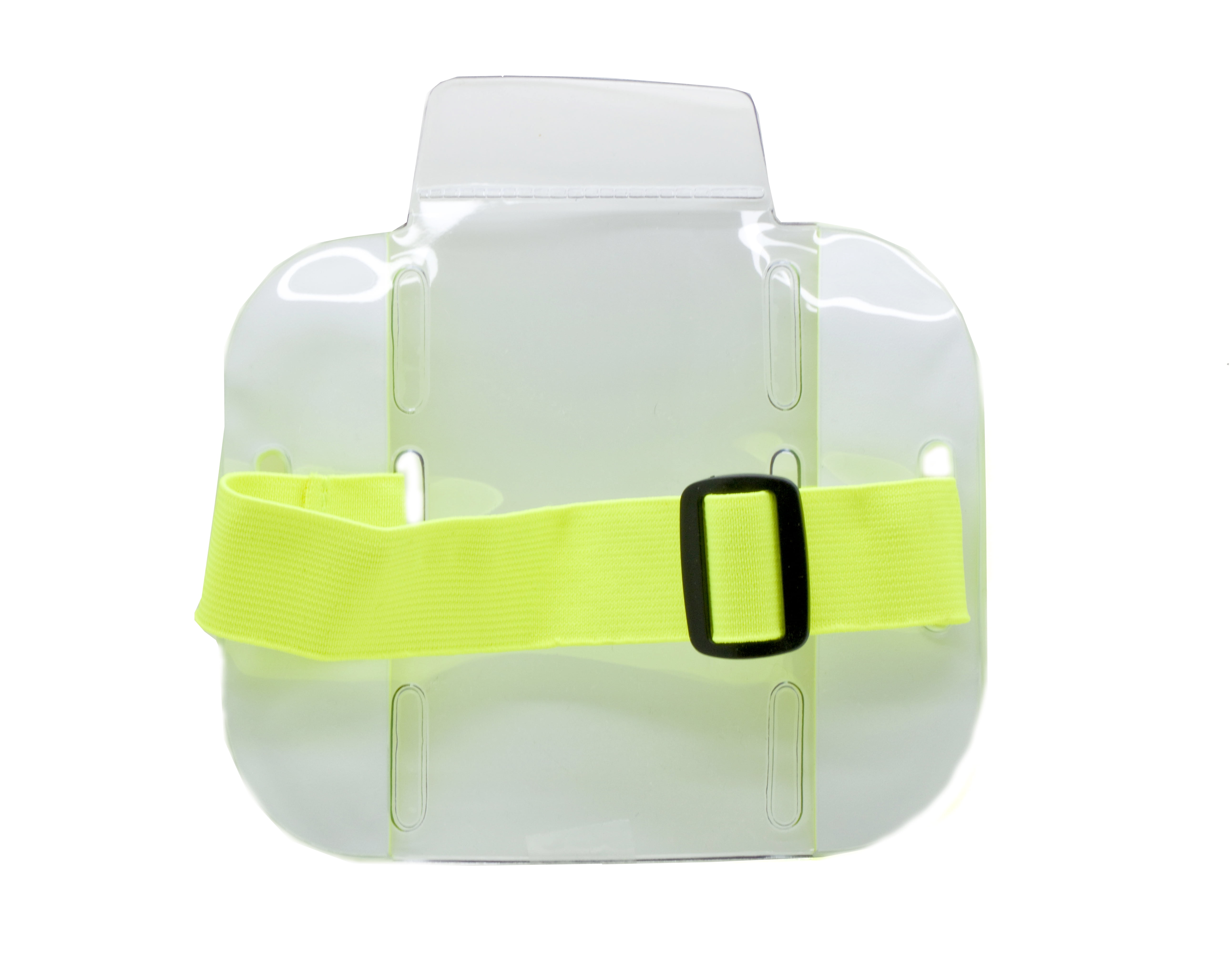 Reflective Yellow Armband Badge Holder with Adjustable Strap - Pack of 50 pcs