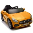 thumbnail image 5 of Xuanlur Licensed Benz CLS 350 12V Electric Ride on Toys with Parent Remote Control, Spring Suspension, Electric Car for Kids, Power Car Wheels with Bluetooth Music, LED Lights (Orange), 5 of 7