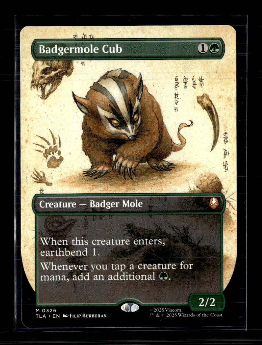 Magic: The Gathering Badgermole Cub Borderless Avatar: The Last Airbender M 326