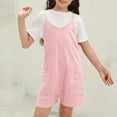 thumbnail image 5 of Ruyang Girls Rompers Wide Leg Shortalls Spaghetti Strap Jumpsuits Sleeveless Overalls Loose Short Rompers Wide Leg Jumpsuits, 5 of 8