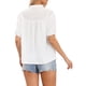 thumbnail image 3 of Blusas Casual Elegantes para Mujeres Camisetas de Manga Corta con Escote en V Tops Lindos de Verano S Blancas, 3 of 6