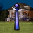 thumbnail image 2 of Gemmy Lightshow Airblown Inflatable ShortCircuit Victorian Reaper Giant (Black Light) , 12 ft Tall, Black, 2 of 4