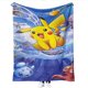 thumbnail image 1 of Mantas de dibujos animados de Pikachu, manta suave y ligera de temporada para sofá, oficina, picnic, viajes, 50 x 60, color 5, 1 of 3