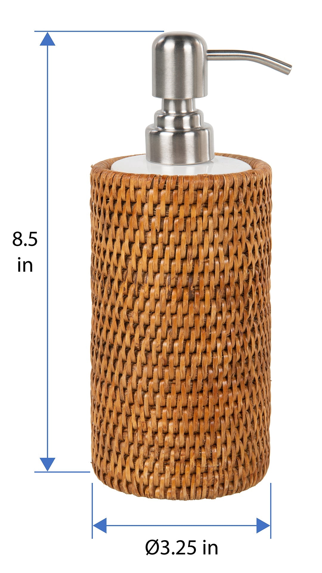 La Jolla Rattan Liquid Soap Dispenser