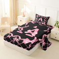 thumbnail image 2 of Manfei Pink Bow Letter A Twin Sheet Sets, Kawaii Ribbon Bedding for Girls Women, 3 Pieces, 2 of 5