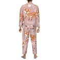 thumbnail image 5 of Kll Beautiful Fox Sleepwear Mens Flannel Pajamas,Long Cotton Pj Set, 5 of 9