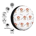 thumbnail image 4 of Salouo Corgi With Santa Claus Hat Print Spare Tire Cover 14-17 inch Spare Tire Protector Universal Tough Tire Wheel Cover for Trailer SUV and Truck-16 inch, 4 of 6