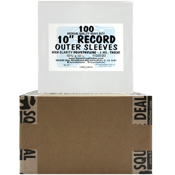 (1000-Pack) 10 Inch 78rpm Clear Vinyl Record Outer Sleeves – Heavy-Duty 3 Mil High-Clarity Polyethylene – Flush Cut, Archival-Quality Protection for Album Covers – Shields from Dust, Scratches & Wear