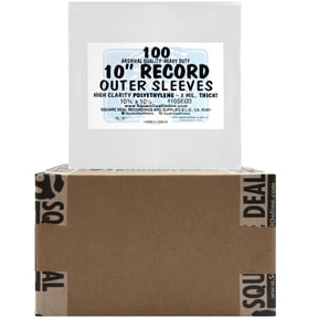 (1000-Pack) 10 Inch 78rpm Clear Vinyl Record Outer Sleeves Heavy-Duty 3 Mil High-Clarity Polyethylene Flush Cut, Archival-Quality Protection for Album Covers Shields from Dust, Scratches & Wear