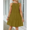 thumbnail image 3 of Halter Dress For Women Mini Sundress Lace Crochet Sleeveless Cover Ups A-Line Tiered Swing Summer Casual Dress, 3 of 3