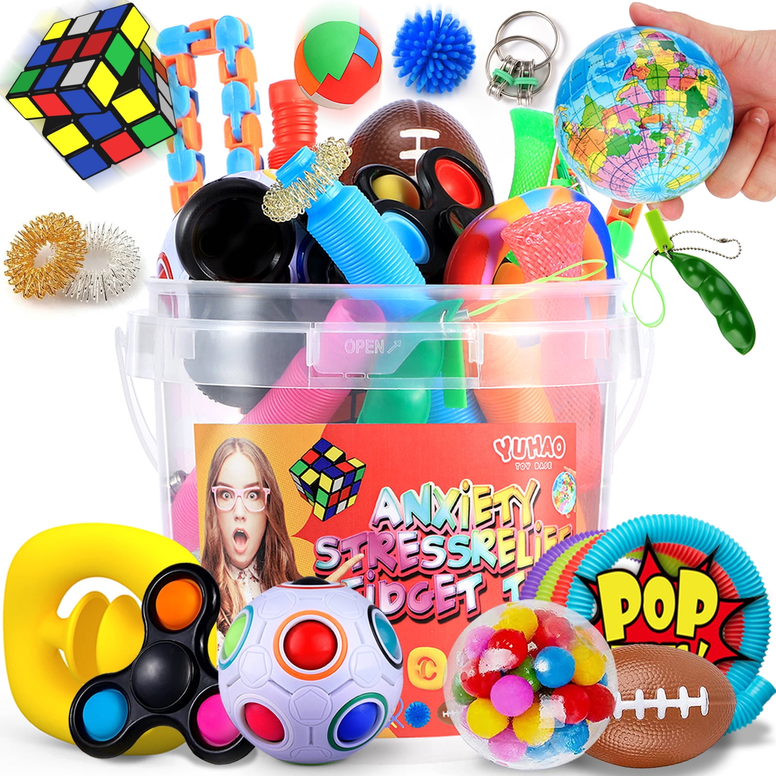 Yuhao Sensory Stress Relief Fidget Toys Set for Adults 38PCS Toys Pack