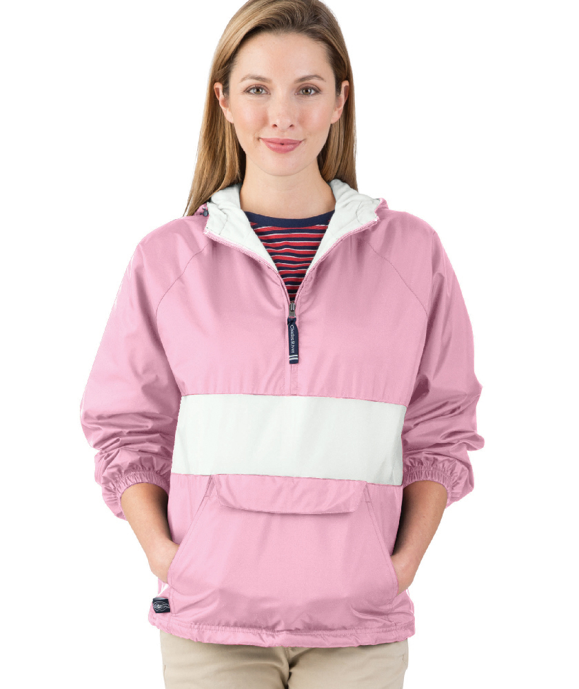 Charles River Adult Classic Striped Pullover in Pink/White XXL | 9908 - image 3 of 3