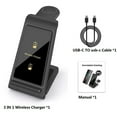 thumbnail image 3 of FDGAO 3 in 1 Wireless Charger, 15W Wireless Charging Stand Station Foldable Fast for Samsung Galaxy /Note, Galaxy Watch5/4/3,Active 2/1, Galaxy Buds (Black- for Samsung), 3 of 9