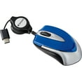 thumbnail image 4 of Verbatim Corded Optical Computer Mouse, Mini Travel, 3 Buttons, USB-C (Blue), 70237, 4 of 5