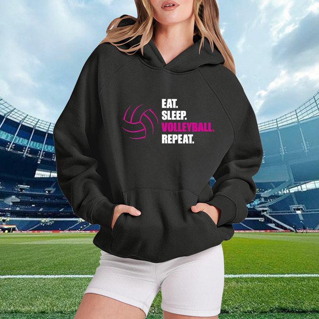 Huaizzzy Chandail à Capuchon Sans Cordon à Manches Raglan pour Femmes avec Imprimé de Football et de Baseball, Chandails à Capuchon en Polyester pour Femmes, Chandail à Capuchon Ample, Chandail à Demi-Manteau à Enfiler pour Femmes, Longs Chandails à Capuchon avec Fermeture Éclair, Chandail à Capuchon