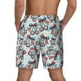 thumbnail image 2 of Lsque Mens Swim Trunks Disco Ball Cherry With Bow Pattern - Bathing Suit Compression Liner - Beach Swim Shorts Swimwear - (S-3XL) - Stretch Quick Dry -Small, 2 of 9