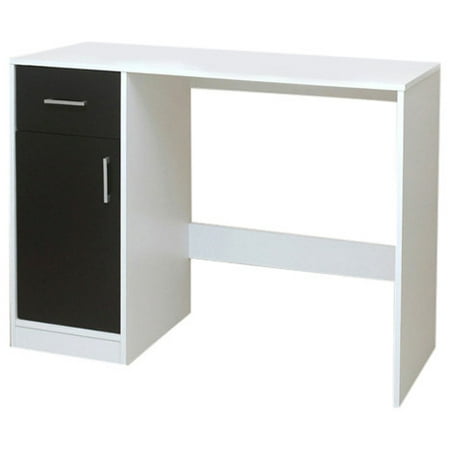 Haifa Home Office Workstation Computer Desk White Black Wood Office Workstation Computer Desk