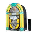 thumbnail image 1 of Arkrocket Athena Mini Jukebox / Lecteur CD de Table / Haut-Parleur Bluetooth / Radio / Lecteur de Carte USB et SD avec Système d'Éclairage LED Rétro (Noir Jaune), 1 of 5