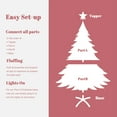 thumbnail image 4 of LuxenHome 5Ft Pink Cherry Blossom Christmas Tree with Fiber Optic Lights & Snowman Star Topper, 4 of 13