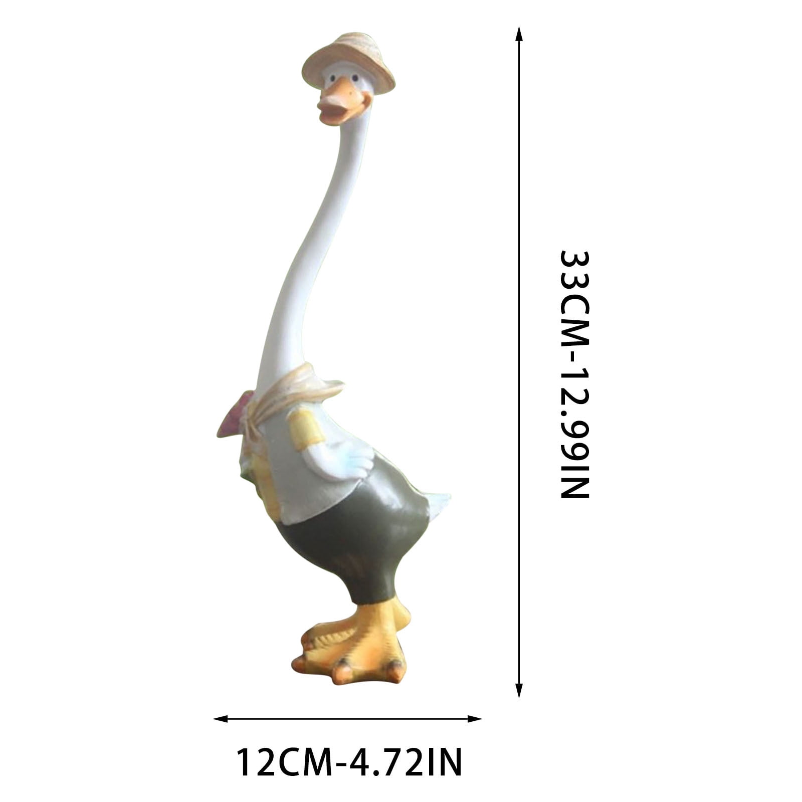 Farm Duck Statue, Indoor Outdoor Resin Decorations,Garden Decorative Sculpture Cute Simulation Funny Duck Decoration for Farmhouse Cafe Yard Indoor Outdoor, Male