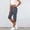 Gray, variant on JUSLIO Capris for Women with Pockets, Solid Casual Workout Button Capris