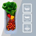 thumbnail image 4 of Cesta coladora para fregadero - Lave verduras y frutas, escurra pasta cocida y platos secos - Extensible - New Home Kitchen Essentials Fokelyi WRMH-1191-1, 4 of 8
