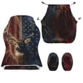 thumbnail image 5 of SCRAWLGOD Deer Lightning American Flag Print 4 Pieces Gaming Chair Covers with Armrest Covers Dustproof Stain Resistant Gaming Chair Cover Set Elastic Computer Chair Seat Slipcovers, 5 of 7