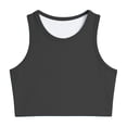 thumbnail image 4 of XINXIAOO Girls Black Crop Tank Tops Breathable Workout Sleeveless Dance Yoga Athletic Casual Tight Kids 8-10 Years, 4 of 4