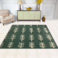 thumbnail image 2 of Yayeee Area Rugs for Living Room 5.2'x4' Non Slip Washable Bedroom Floor Carpet, Dark Green Leaves, 2 of 5