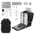 thumbnail image 6 of Large Travel Backpack for Adults, Carry on Backpack for Women Flight Approved Personal Item Backpack for Airlines, Business College Laptop Backpack for Men Waterproof Luggage Casual Daypack Black, 6 of 10