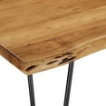 thumbnail image 6 of 96 Inch Dining Table, Black Natural, Wood, Rectangular, Mid Century Kitchen Cafe Bistro Hospitality Restaurant, Modern Contemporary HB35901, 6 of 13
