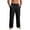 Black, variant on Mens Casual Baggy Pants Lightweight Straight Leg Linen Pants with Pockets Teen Loose Open Bottom Casual Athletic Trousers Purple S