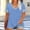 Blue, variant on Womens T Shirts Loose Fit Short Sleeve Tees Crew Neck Color Block Casual Summer Tops Fashion Silver
