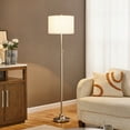 thumbnail image 7 of Kyrid 63" Adjustable Metal Floor Lamp for Bedroom Living Room Standing Lamp with White Linen Shade, 7 of 7