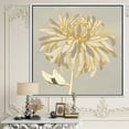 thumbnail image 3 of Gold Metallic Floral Garden I - Modern Glam Framed Canvas, 3 of 3