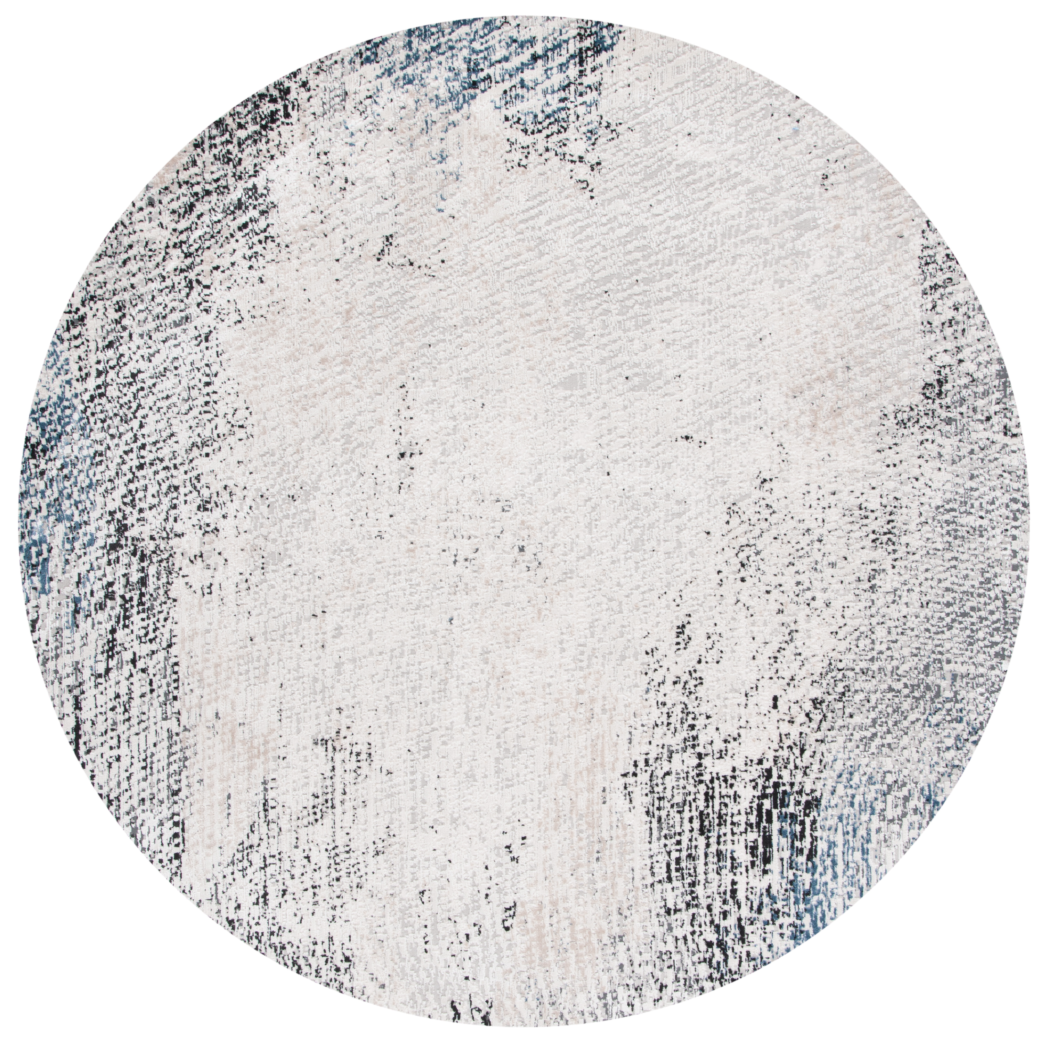 Safavieh Invista Devon Abstract Area Rug, Ivory/Gray, 6'7" x 6'7" Round