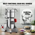 thumbnail image 2 of KFFKFF 300g Electric Grinder for Grains and Spices, 1500W Stainless Steel Mill Machine, Fast Grinding for Dry Ingredients, Coffee, Corn, Pepper, Swing Design, 2 of 9