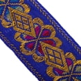 thumbnail image 3 of yuksok 7M (45mm/1.77inch) Jacquard Ribbon Woven Border Sew Ribbon Crafts Decor Blue, 3 of 8