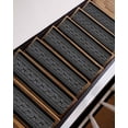 thumbnail image 7 of Stair Treads for Wooden Steps,Black Boho Geometric Peel and Stick Stair Treads with Reusable Adhesive,Vintage Southwestern Stripes Non Slip Indoor Stairs Runner Rugs Mats for Elders Dogs 8"x30" 15PCS, 7 of 7